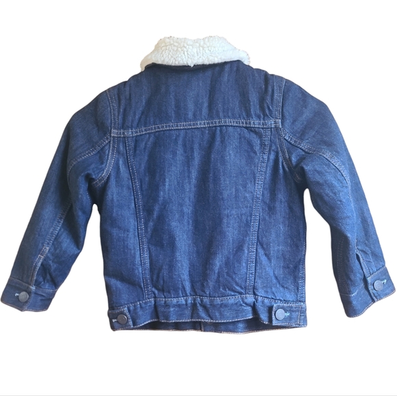 NWOT Gap Kids Sherpa Lined Denim Jacket Size 4 Years - Picture 2 of 7
